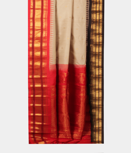 Beige Gadwal Silk Saree T2050542