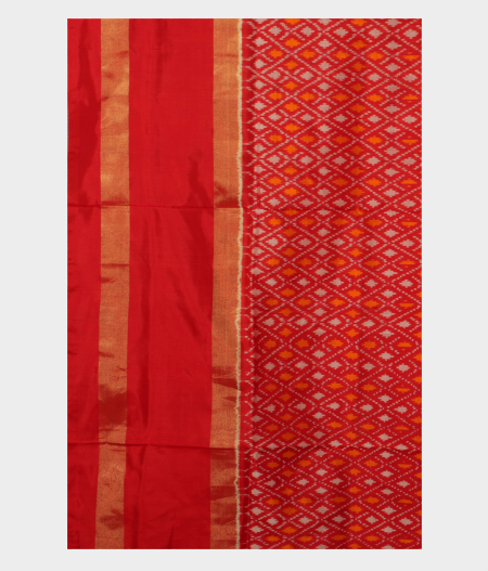 Black Ikat Silk Saree T1707773