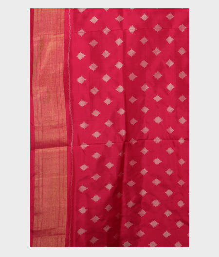Pink Ikat Silk Saree T1536113