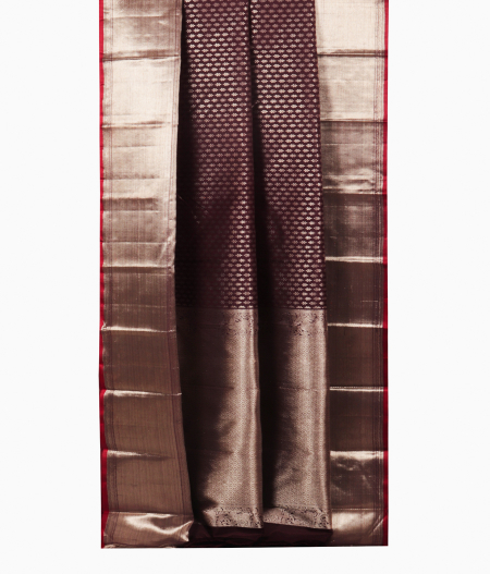 Wine Purple Handwoven Kanjivaram Silk Saree T2120472