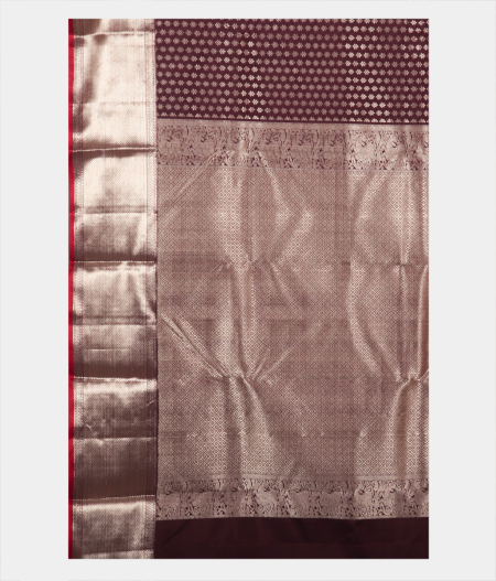 Wine Purple Handwoven Kanjivaram Silk Saree T2120474