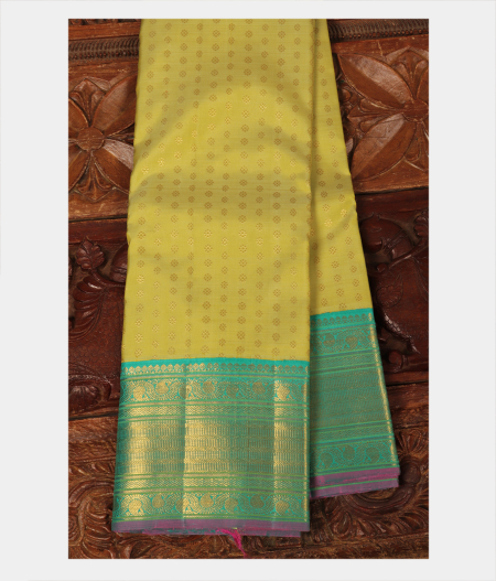 Green Handwoven Kanjivaram Silk Saree T225361-image
