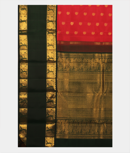 Red Handwoven Kanjivaram Silk Saree T2257694