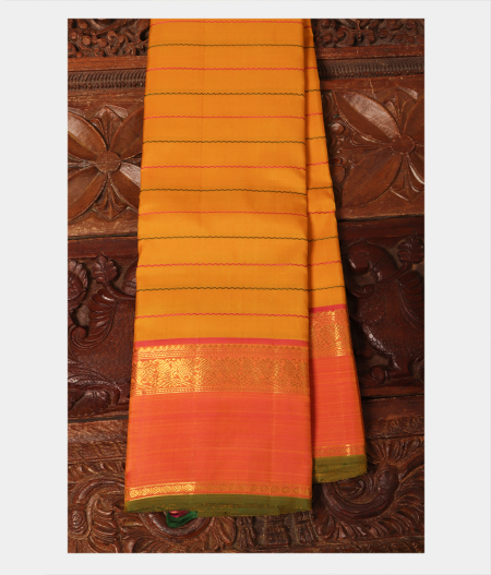 Yellow Handwoven Kanjivaram Silk Saree T219383-image