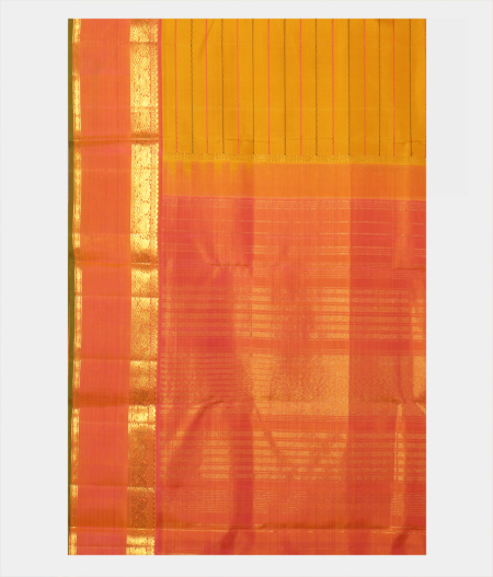 Yellow Handwoven Kanjivaram Silk Saree T2193834