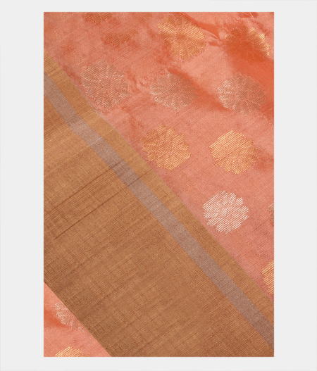 Peach Chanderi Silk Saree T226923-image