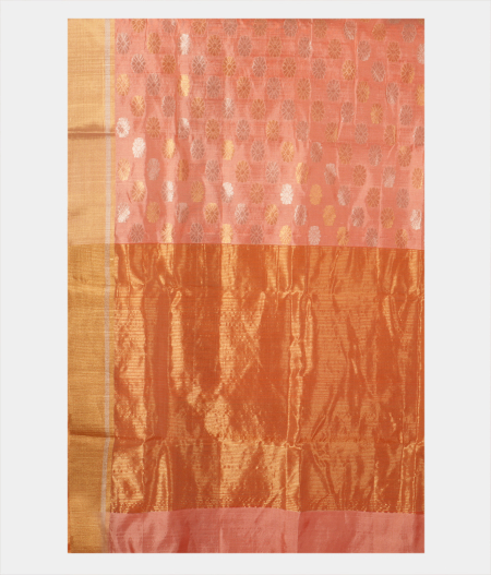 Peach Chanderi Silk Saree T2269234