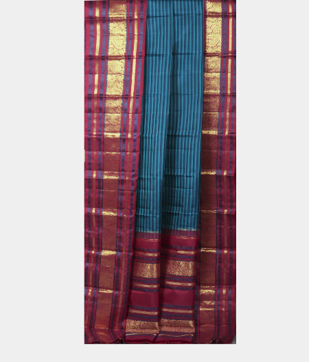 Light Blue Handwoven Kanjivaram Silk Saree T2088612