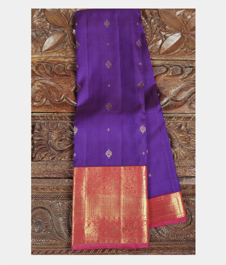 Purple Handwoven Kanjivaram Saree T209791-image