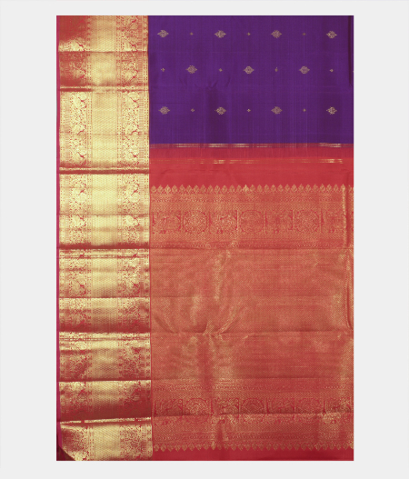 Purple Handwoven Kanjivaram Saree T2097914