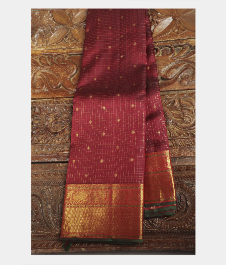 Maroon Handwoven Kanjivaram Silk Saree T212013-image