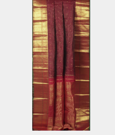 Maroon Handwoven Kanjivaram Silk Saree T2120132