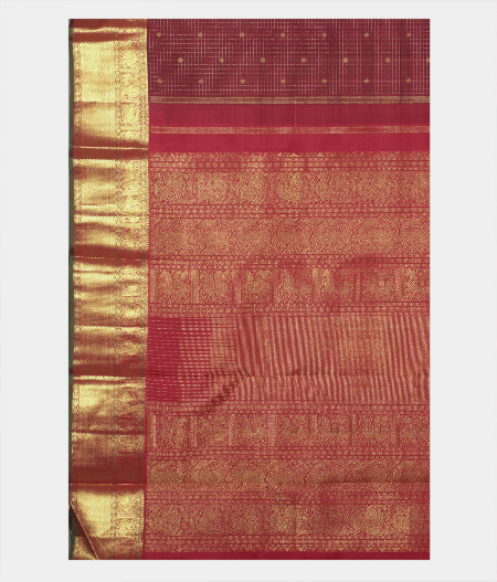 Maroon Handwoven Kanjivaram Silk Saree T2120134