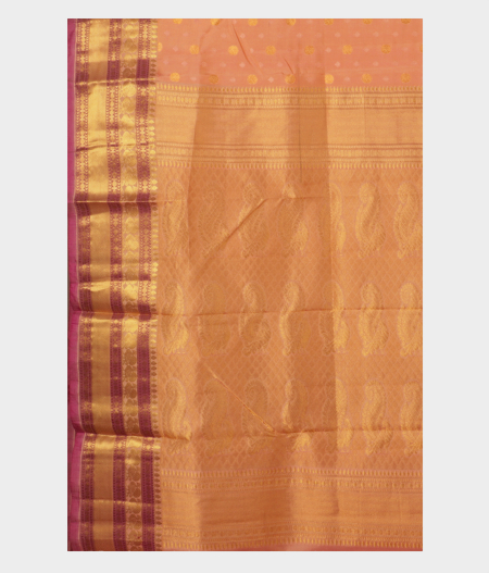 Light Peach Soft Silk Saree T2078784