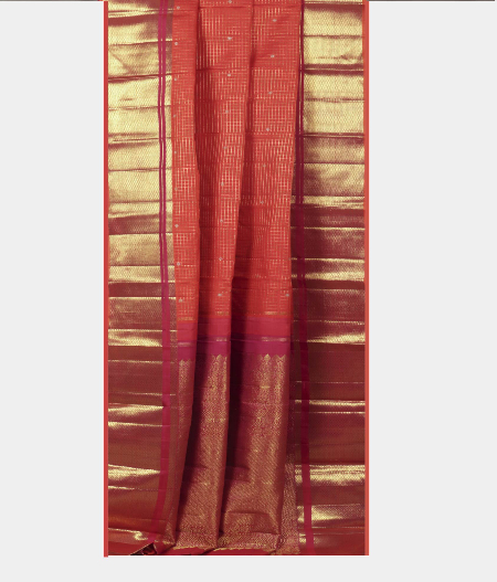 Orange Handwoven Kanjivaram Silk Saree T2245762