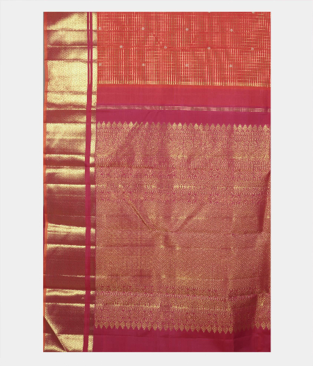 Orange Handwoven Kanjivaram Silk Saree T2245764