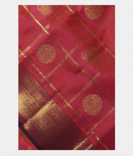 Pinkish Orange Handwoven Kanjivaram Silk Saree T212008-image
