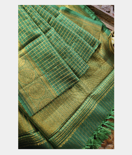 Bottle Green Kanjivaram Silk Dupatta T971652