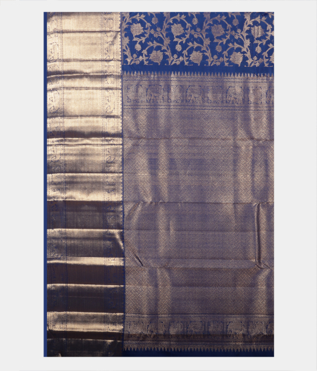 Blue Handwoven Kanjivaram Silk Saree T2150034