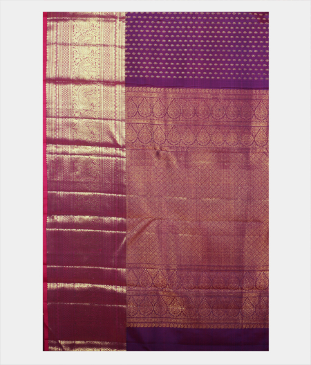 Purple Handwoven Kanjivaram Silk Saree T2214594