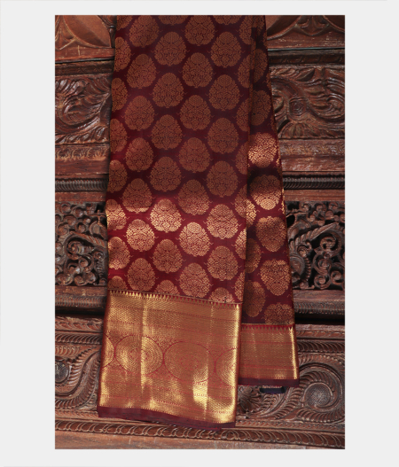 Maroon Handwoven Kanjivaram Silk Saree T190498-image