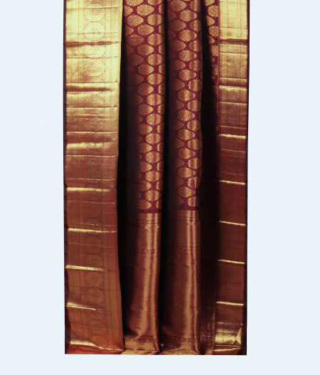 Maroon Handwoven Kanjivaram Silk Saree T1904982