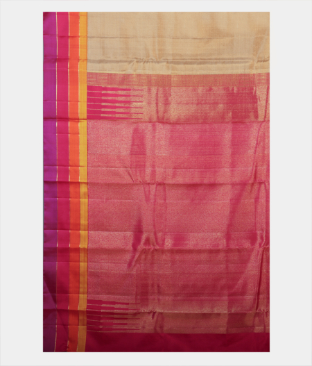 Gold Handwoven Kanjivaram Silk Saree T1137234