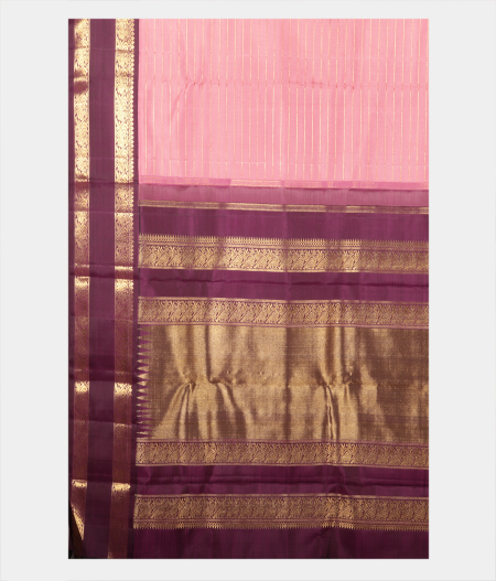 Pink Handwoven Kanjivaram Silk Saree T2088624