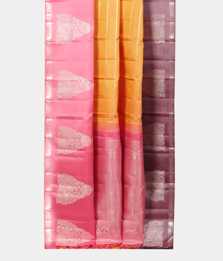 Yellow Handwoven Kanjivaram Silk Saree T2260512