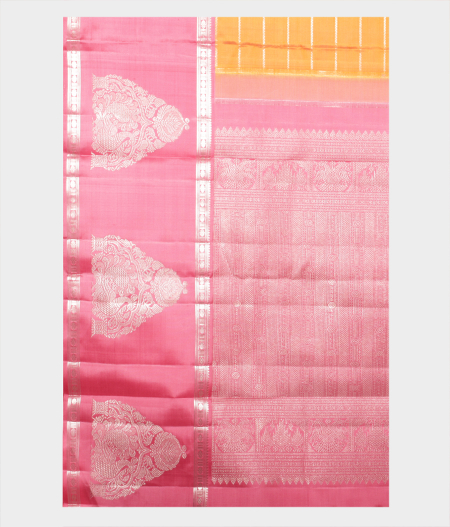 Yellow Handwoven Kanjivaram Silk Saree T2260514