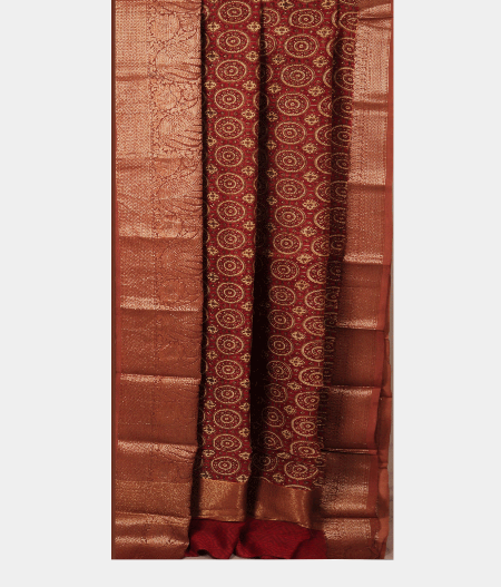 Brown Soft Printed Cotton SareeT1595252