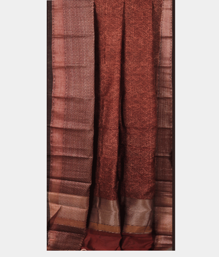 Brown  Soft Printed Cotton Saree T2264192