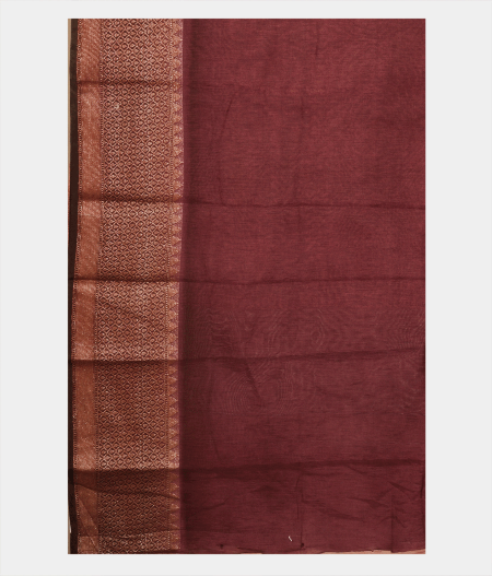 Brown  Soft Printed Cotton Saree T2264193