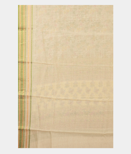Beige Soft Printed Cotton Saree T2186243