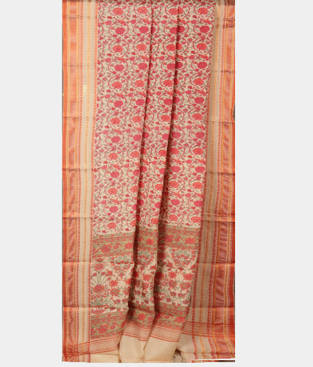 Pink Soft Printed Cotton Saree T2186172