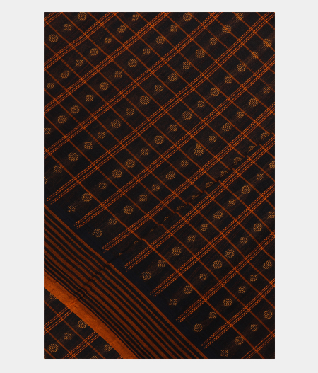 Black Silk Cotton Saree T189131-image