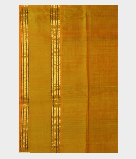 Greenish Yellow Silk Cotton Saree T2072783