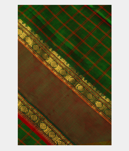 Green Silk Cotton Saree T207297-image