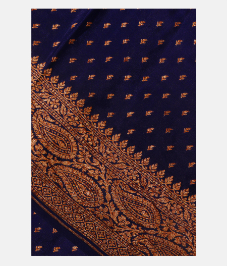 Blue Banarasi Georgette Silk Saree T226077-image
