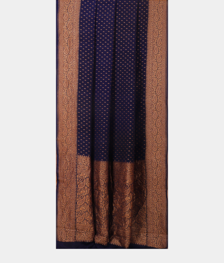Blue Banarasi Georgette Silk Saree T2260772