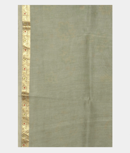 Grey Soft Printed Cotton Saree T2261703