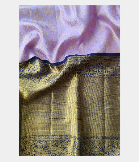 Lavender Handwoven Kanjivaram Silk Pavadai T2215592