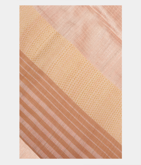 Cream Handwoven Tussar Saree T217351-image