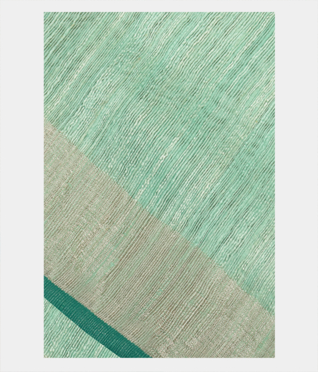 Green Handwoven Tussar Saree T226547-image