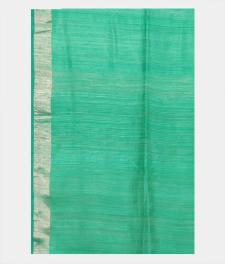 Green Handwoven Tussar Saree T2265473
