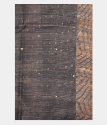 Grey Handwoven Tussar Saree T2167793