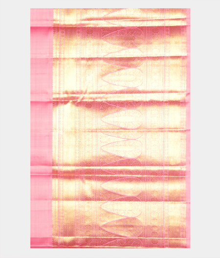 Beige Handwoven Kanjivaram Silk Pavadai T2215572
