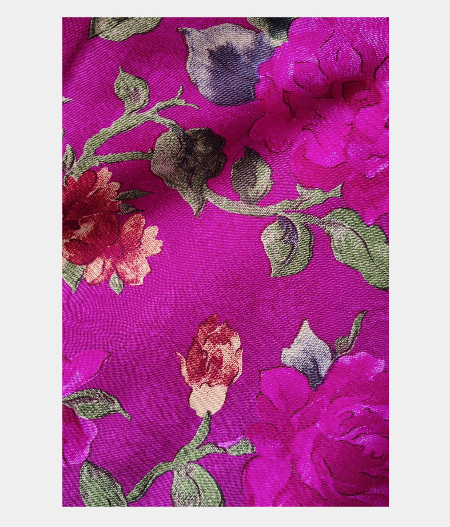 Magenta printed Kanjivaram dupatta T1565292