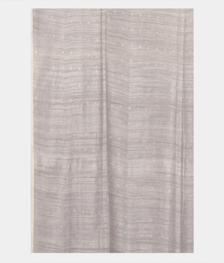 Grey Handwoven Tussar Saree T2148253