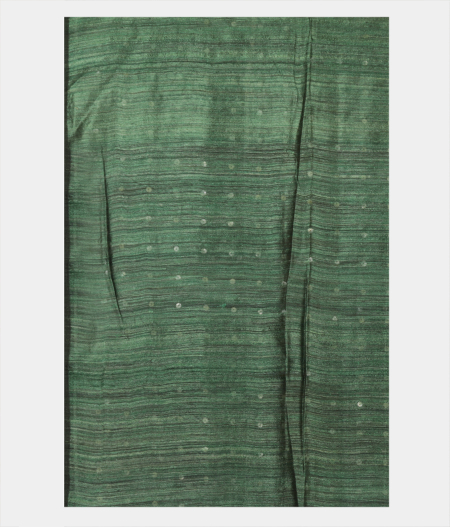 Green Handwoven Tussar Saree T2148223